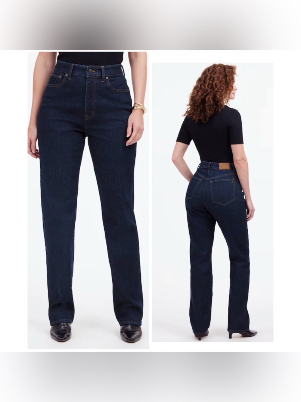 Madewell Curvy 90s Straight Jeans Dark Wash Size 27